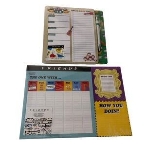 Friends TV Show Desk Planner and To Do List Bundle of 2 New Sealed